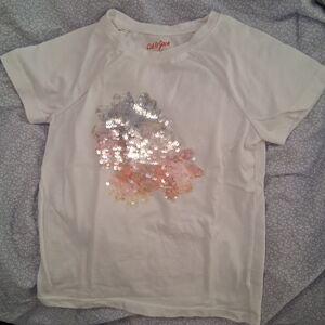 Cat & Jack White Sequin Kids T-Shirt